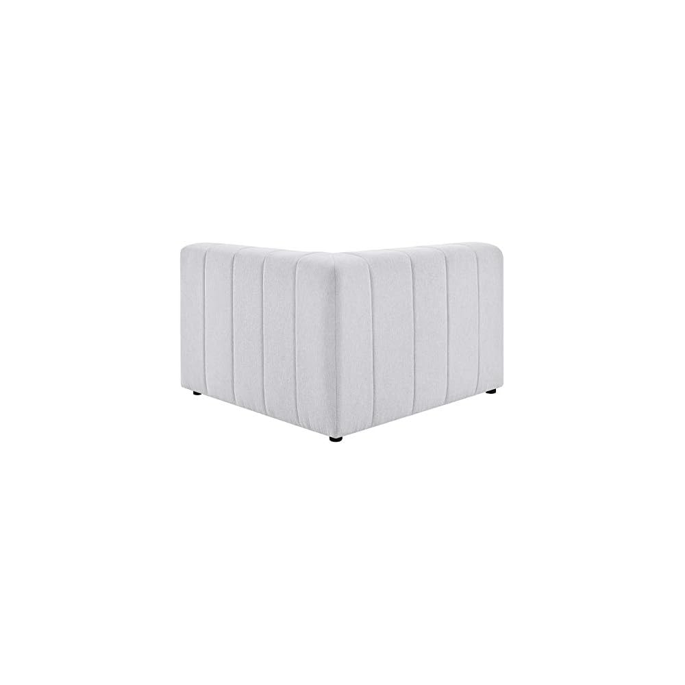 Modway Bartlett Channel Tufted Upholstered Sectional, Right-Arm Chair, Ivory