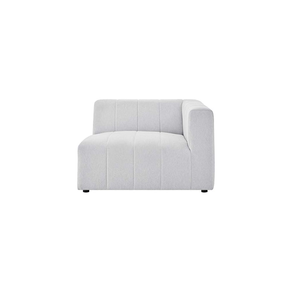 Modway Bartlett Channel Tufted Upholstered Sectional, Right-Arm Chair, Ivory