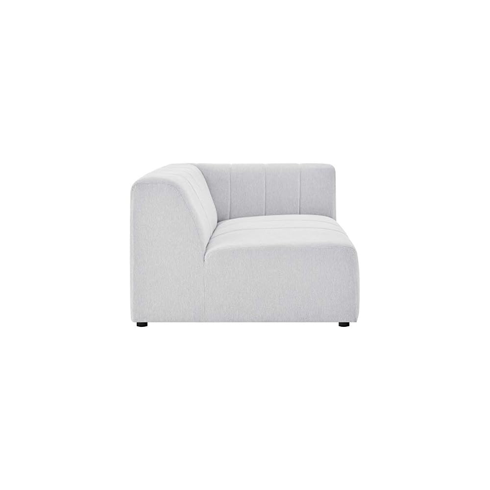 Modway Bartlett Channel Tufted Upholstered Sectional, Right-Arm Chair, Ivory