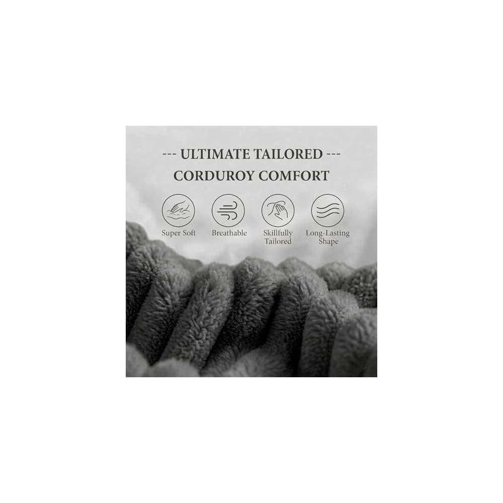 NAYA 79" Convertible Sofa Bed, 4-in-1 Corduroy Boneless Futon Couch, Folding Sleeper Sofa, No Assembly Floor Couch for Living Room, Bedroom, Apartment, Grey