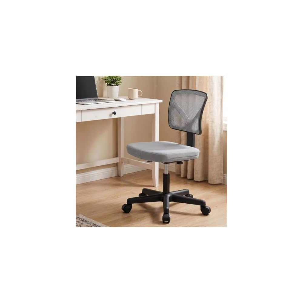OLIXIS Armless Home Office Chair, Ergonomic Small Desk Chair
