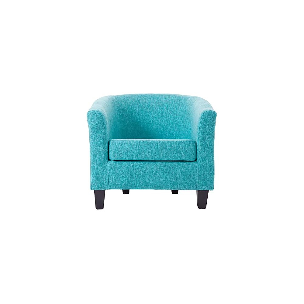 Accent Chair Living Room Chair Contemporary Lounge Sofa Chair Modern Extra-Thick Comfortable Seat with Armrests Linen Home Office Sofa (Blue)