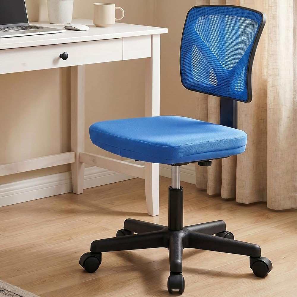 OLIXIS Armless Home Office Chair, Ergonomic Small Desk Chair